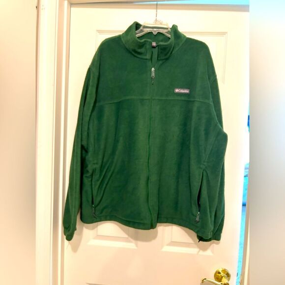 Columbia Men's Green Fleece Full Zip Jacket Size 4 XL - Picture 1 of 7